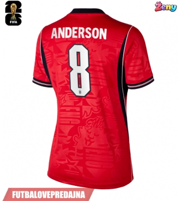 Lacne Ženy Futbalové dres Anglicko Elliot Anderson #8 MS 2026 Krátky Rukáv - Preč